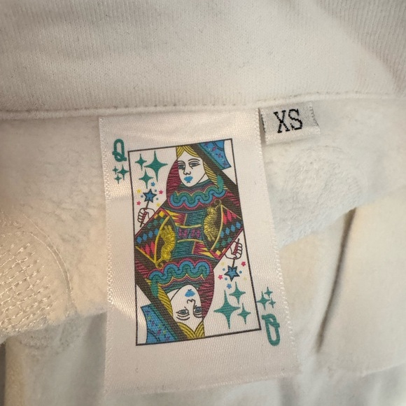 New! QUEEN OF SPARKLES White and Iridescent Pink Metallic Bow Mini Dress - Picture 10 of 10